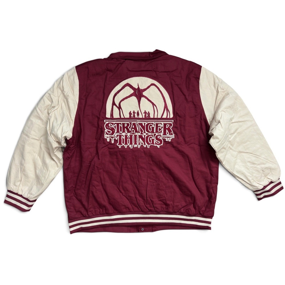Stranger Things Varsity Bomber Embroidered Jacket Unisex Size 4X - Picture 7 of 9